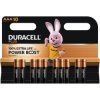 Alkali manganese-battery, 1.5 V, LR03, AAA, round cell, surface contact, DURACELL PLUS POWER BOOST AAA10, package with 10 pieces