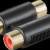 12419 Dual RCA adapter, 2x socket to 2x socket