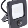 Reflektor szerokostrumieniowy 2835-diodowy Flex-PIR 5000k Czujnik ruchu PowerLED Czarny 10 W 10 W IP65 265V ac