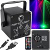 EFEKT DISCO LED+LASER 5V 8W USB z pilotem, czujnik dźwięku