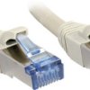kabel LAN LINDY 47136, 1 szt., RJ45, CAT 6a, S/FTP, 5.00 m, szary
