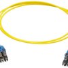 Kabel światłowodowy długość: 10m Z zakończeniem złącze B<B>:</B> LC złącze A: LC średnica: 2.1mm Jednomodowy Żółty