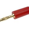 Wtyk bananowy; 2mm; 25.203.1; czerwony; 26,5mm; lutowany; 10A; 60V; mosiądz złocony; PE; Amass; RoHS