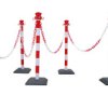Słupek znacznikowy długość taśmy 10m Bariera łańcuchowa Ø 50mm Red, White