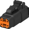 TE Connectivity DTMH06-4SA Obudowa złącza pin żeńskiego na kabel, wire-to-wire, piny: 4, 1 szt.