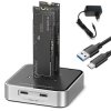 Stacja dokująca na 2 dyski NVME M.2 + SATA klonowanie 2x8TB 10Gbps HUB USB-C