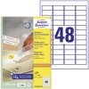 Avery-Zweckform L4736REV-100 Universal Labels 45.7x21.2mm White Removable 4800pc