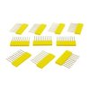 PB10S L YELLOW-Listwa prosta 1x10 styków (długie nóżki 12mm), 2,54mm - 10 szt.