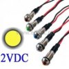 Kontrolka LED 5mm, 12VDC+ przew. wypukła, żółta
