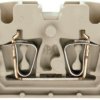 Through terminal block, spring balancer connection, 0.5-2.5 mm², 2 pole, 24 A, 8 kV, dark beige, 1704500000