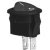 PRZEŁĄCZNIK KLAWISZOWY SMRS101-3 1A/250V ON-OFF OKRĄGŁY d15 CZARNY PRZEL080
