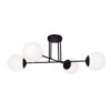 Lampa Sufitowa Savoy Cztery Mleczne Szklane Klosze Kule K-4924 Kaja Lighting