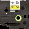 Labelling tape cartridge, 36 mm, tape yellow, font black, 8 m, TZE-661