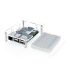 Obudowa Raspberry Pi Model 3B+/3B/2B z miejscem na płytkę stykową - przezroczysta