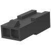 Plug housing, 2 pole, pitch 3 mm, straight, black, 1445049-2