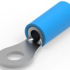 Insulated ring cable lug, 1.31-2.08 mm², AWG 16 to 14, 3.68 mm, M3.5, blue, 51864