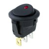 Włącznik ON-OFF SMRS101-6LDR 1A 250V okrągły, czerwona dioda
