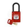 Kłódka LOTO SafeKey nylonowa, szekla 38 mm, czerwona, 150342