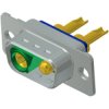 D-Sub plug, 2 pole, 2W2C, equipped, straight, solder cup, 402W2CPXX61A10X