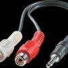 11094340 Audio Kabel, 3,5 mm Klinkenstecker auf 2x Cinch Buchse, 0,2 m