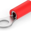 Insulated ring cable lug, 0.3-1.42 mm², AWG 22 to 16, 4.34 mm, M4, red, 8-34145-1