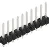 Pin header, 10 pole, pitch 2.54 mm, straight, black, 10054020
