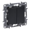 NILOE SELECTION Wyłącznik podwójny świecznikowy 10AX antracyt 762205 LEGRAND