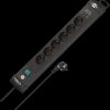 1951160608 Premium-Line power strip, 6 sockets, USB, 3-m cable, black