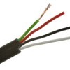 Przewód; do transmisji danych; YTLYp; 4x0,12mm2; linka; Cu; czarny; PVC; płaski; 150V; zwój 100m; Technokabel; RoHS