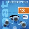 13 Hearing aid battery, zinc-air, 7.9 x 5.4 mm, Aid 13, pack of 6