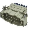 Wtyk; Han ES Press; 09330102648; 10 torów; 10B; poliwęglan; proste; zatrzaskowy; 16A; 500V; szary; srebrzone; 0,14÷2,5mm2; IP65;