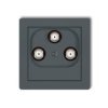 DECO Gniazdo multimedialne 3F DATA (Vectra) grafitowy mat 28DGMV KARLIK