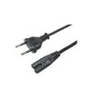 Kabel zasil. sieciowy 1,5m czarn SN-134 2x075 czarny Produkcja krajowa PL