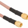 Coaxial cable, SMA plug (straight) to SMA plug (straight), 50 Ω, RG-142, grommet black, 457 mm, 135101-07-18.00