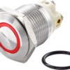 TRU COMPONENTS TC-7494688 Przycisk wandaloodporny TC-GQ16F-10E/L/R/12V/S, 16 mm, 48 V/DC, 2 A, 1 szt.