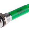 Lampka kontrolna do montażu panelowego 220V ac, zielona 8mm LED Chrom RS PRO