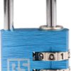 Kłódka szyfrowa średnica szekli: 5mm RS PRO Kłódka szyfrowa W budynkach, na zewnątrz aluminiowa Niebieski