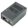 Obudowa do HiFiBerry Digi+ i Raspberry Pi Model 3B+/3B/2B stalowa czarna IV