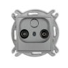 Icon Mechanizm Gniazda Abonenckiego Rtv Przelotowego 9Db Srebrny Metalik 7Ig9p