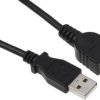 Kabel USB Złącze A USB A Złącze B USB A dł. 900mm Przewód przedłużający USB USB 2.0 kolor: Czarny