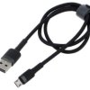 Kabel High Speed, USB 2.0 0,5m czarny tekstylny 2,4A CAMKLF-AG1