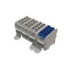 Blok dystrybucyjny - rozdzielczy HLAK 25 (MAG) 4P szary, niebieski 2xAl/Cu 25mm²+16mm² 1000VAC/1500VDC MAG4253AB0