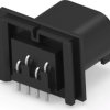 Plug, 4 pole, straight, 2 rows, black, 1-967657-1