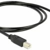 Delock Kabel USB USB 2.0 Złącze męskie USB-A, Złącze męskie USB-B 1.00 m czarny styki pozłacane 85558