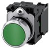 Przycisk metalowy 22mm błyszczący zielony 1Z z samopowrotem IP69k Sirius ACT 3SU1150-0AB40-1BA0