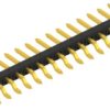 Pin header, 15 pole, pitch 2 mm, straight, black, 10063840