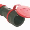 Gniazdo przenośne gumowe 10/16A 2 P+Z z bolcem+zatyczka 1-faz. IP44 24611-s PCE
