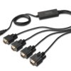 Konwerter/Adapter USB 2.0 do 4x RS232 (DB9) z kablem 1,5m DA-70159