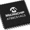 Mikrokontroler Microchip AT89C51 PLCC 52-pinowy Montaż powierzchniowy Mikroprocesor 8-bitowy 64 kB 8bit 60MHz RAM:256 B