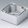 ABS enclosure shell, (L x W x H) 80 x 80 x 40 mm, light gray (RAL 7035), C2080801